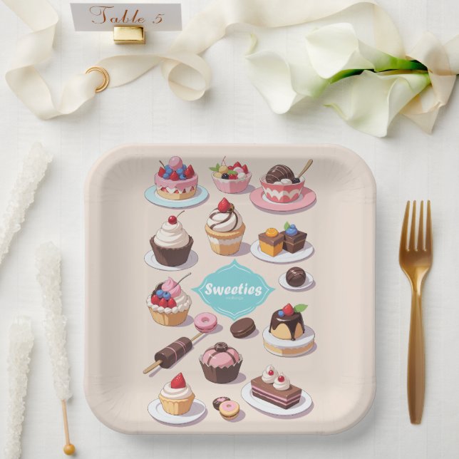 Sweeties paper plate (Wedding)