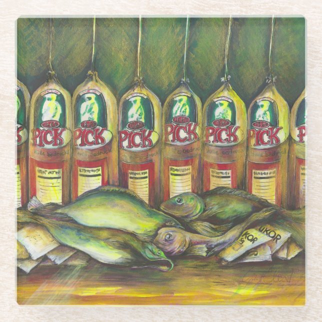 Sweetmeat Glass Coaster (Front)