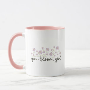 Sweetness Charming Pink You Bloom Girl Handwritten Mug