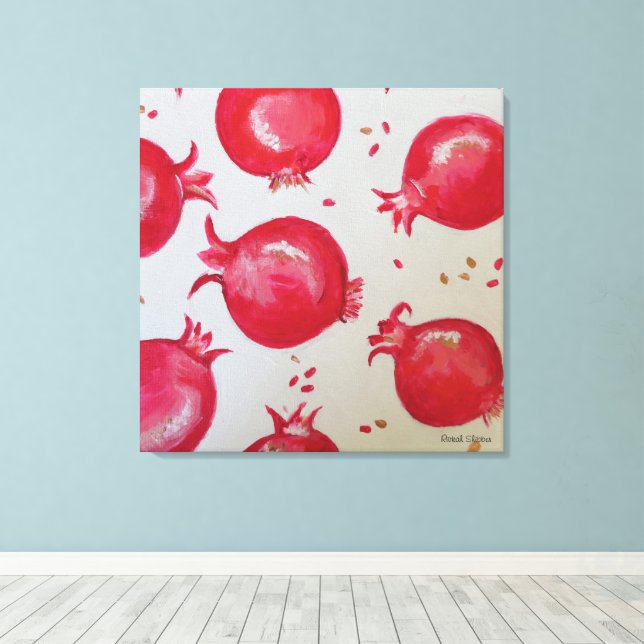 Sweetness  of pomegranate canvas print (Insitu(Wood Floor))