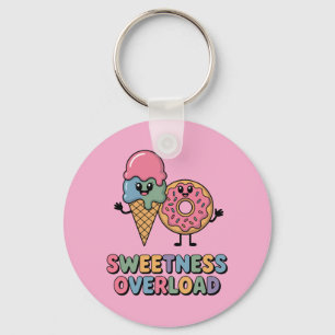 Sweetness Overload Doughnut & Ice Cream Kids Key Ring