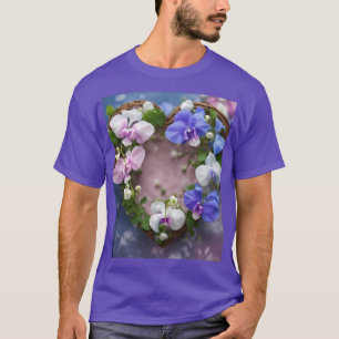 Sweetpea Heart Vine — Basic Dark T-Shirt Design