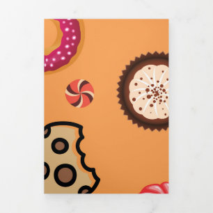 Sweets 6 Tri-Fold holiday card
