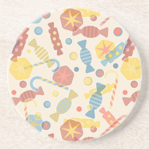 Sweets And Candy Pattern Coaster
