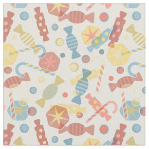 Sweets And Candy Pattern Fabric