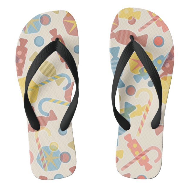 Sweets And Candy Pattern Jandals (Footbed)