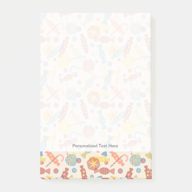 Sweets And Candy Pattern Post-it Notes (Front)