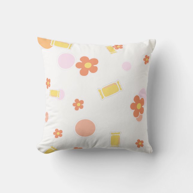 sweets and flowers cushion (Front)