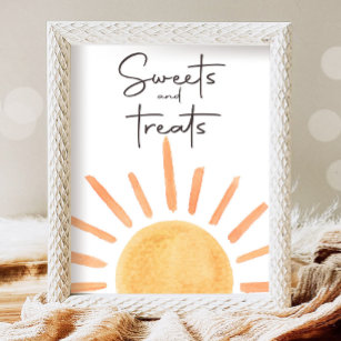 Sweets and Treats Food Boho Sunshine Birthday Poster