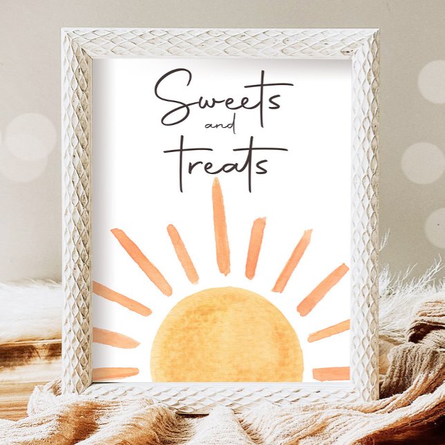 Sweets and Treats Food Boho Sunshine Birthday Poster (Creator Uploaded)