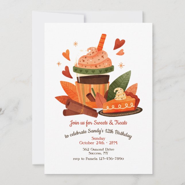 Sweets and Treats  Invitation (Front)