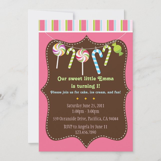 Sweets and Treats Invite (Front)