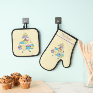 Sweets and Treats Oven Mitt & Pot Holder Set
