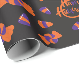Sweets and Treats Seamless Black Halloween Gift Wrapping Paper