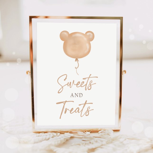 Sweets and Treats Teddy Bear Balloon Birthday  Poster (Creator Uploaded)