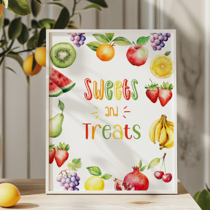 Sweets ans treats fruits Two-tti frutti birthday Poster