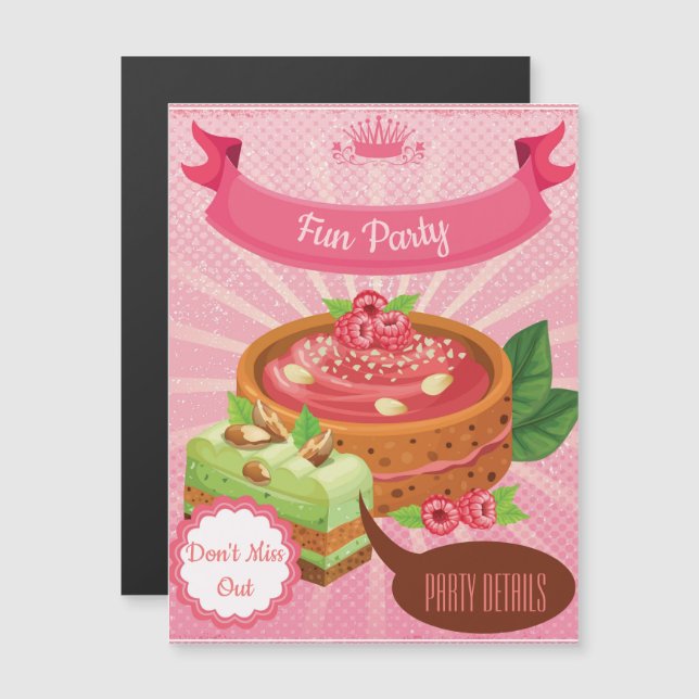 Sweets Any Event Magnetic Invitation (Front/Back)