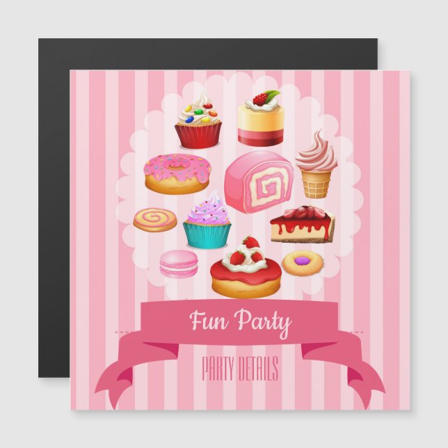 Sweets Any Event Magnetic Invitation (Front/Back)