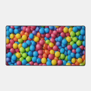 Sweets, candy, bubble gum background desk mat