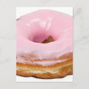 Sweets Dessert Food Pink Frosted Doughnut Postcard