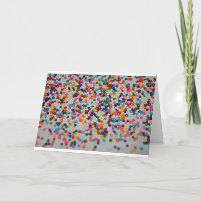 Sweets Dessert Rainbow Pattern Cake Cupcake Art Card (Front)