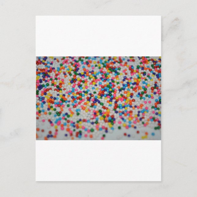 Sweets Dessert Rainbow Pattern Cake Cupcake Art Postcard (Front)