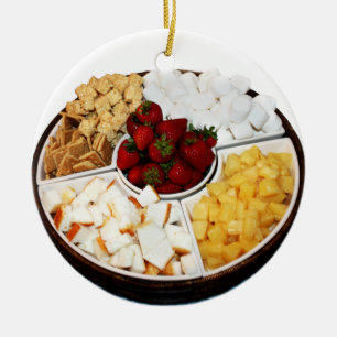 Sweets for Chocolate Fondue Ceramic Tree Decoration