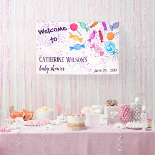Sweets Lollipops Mother to be Baby Shower Banner