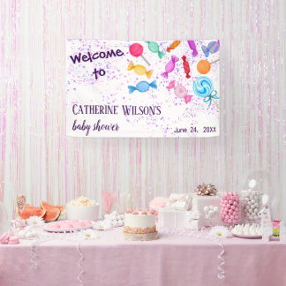 Sweets Lollipops Mother to be Baby Shower Banner