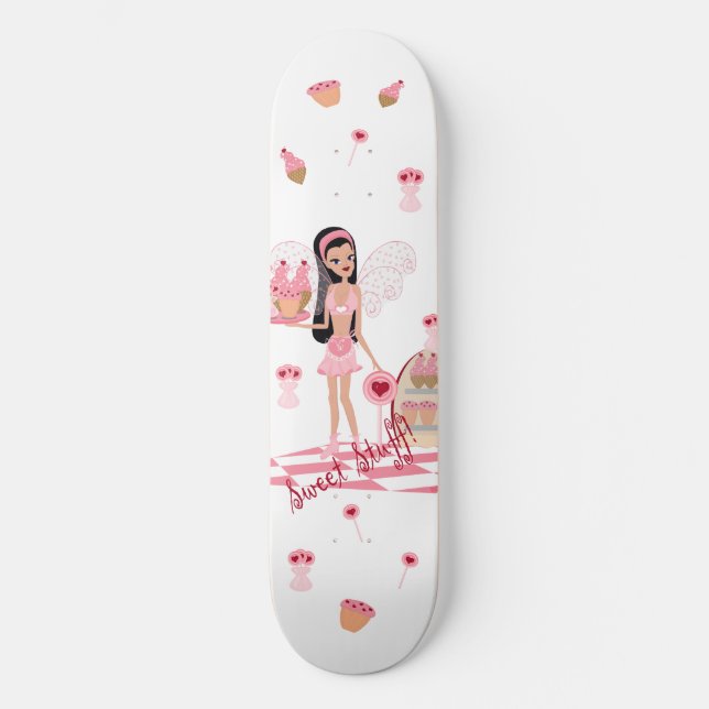 Sweets Shoppe Fairy White Skateboard (Front)