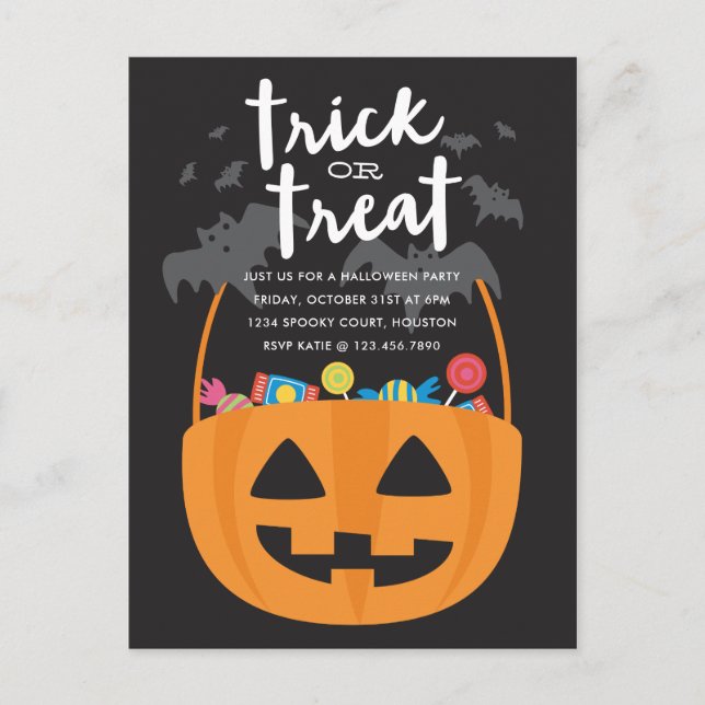 Sweets & Treats Halloween Invite (Front)