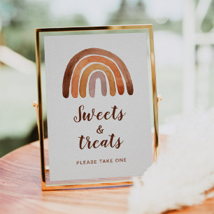 Sweets & Treats Watercolor Rainbow Baby Shower Pos Poster