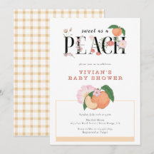 Sweety Little Peach & Floral Baby Shower