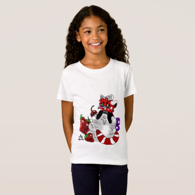 Sweety Red Panda Girls T-Shirt (Front Full)