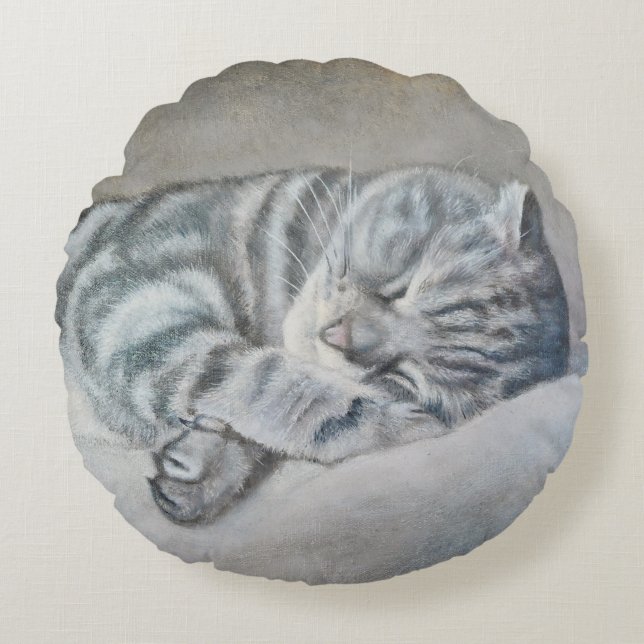 Sweety Sleeping Cat Pillow (Front)