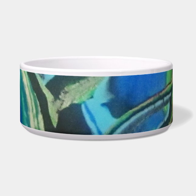 SWELL large ceramic dog dish bowl (Front)