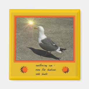 Sweltering Sun Haiku Art Magnet