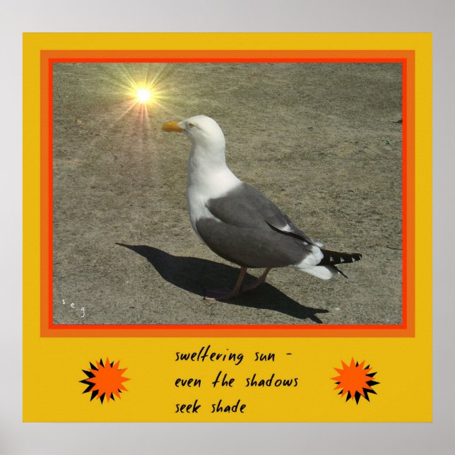 Sweltering Sun Haiku Art Print (Front)