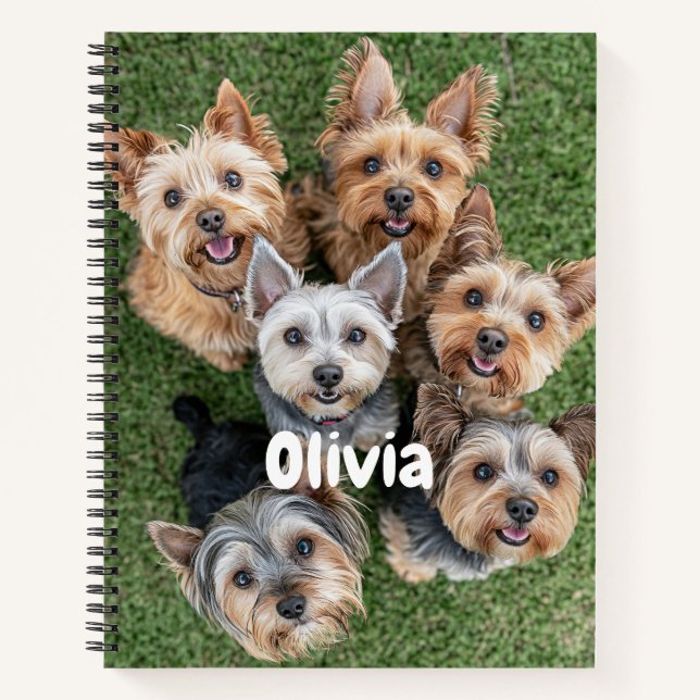 SwePlayful Puppy Dog Notebook Personalised  (Front)
