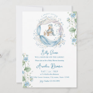 Swet Silly Goose Reading Baby Shower Invitation