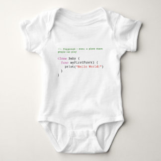 Swift Hello World Baby Jersey Body, Vit Bodysuit