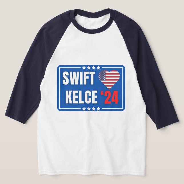 Swift Kelce 24 Heart T-Shirt (Laydown)
