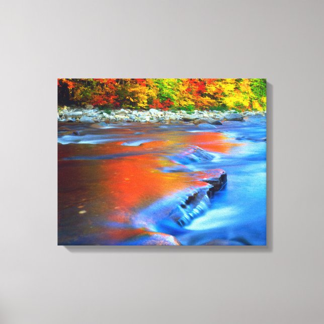 Swift River reflecting autumn colours Canvas Print (Front)