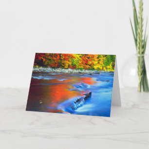 Swift River reflecting autumn colours Card