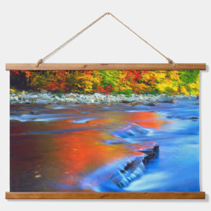 Swift River reflecting autumn colours Hanging Tapestry