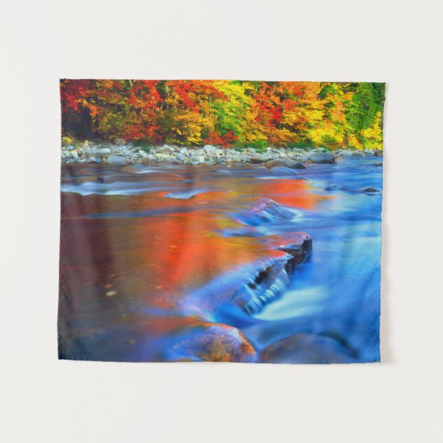 Swift River reflecting autumn colours Tapestry (Front (Horizontal))