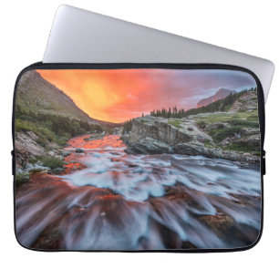 Swiftcurrent Falls Glacier National Park Montana Laptop Sleeve