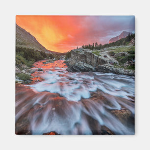 Swiftcurrent Falls   Glacier National Park Montana Magnet