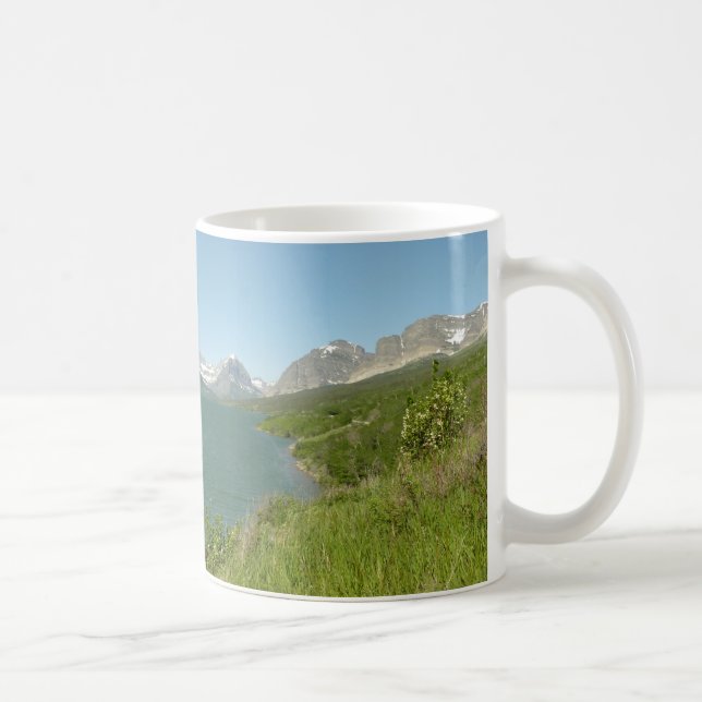 Swiftcurrent Lake View at Glacier National Park Coffee Mug (Right)