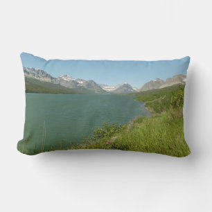 Swiftcurrent Lake View at Glacier National Park Lumbar Cushion